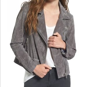 BLANKNYC Grey Suede Moto Jacket